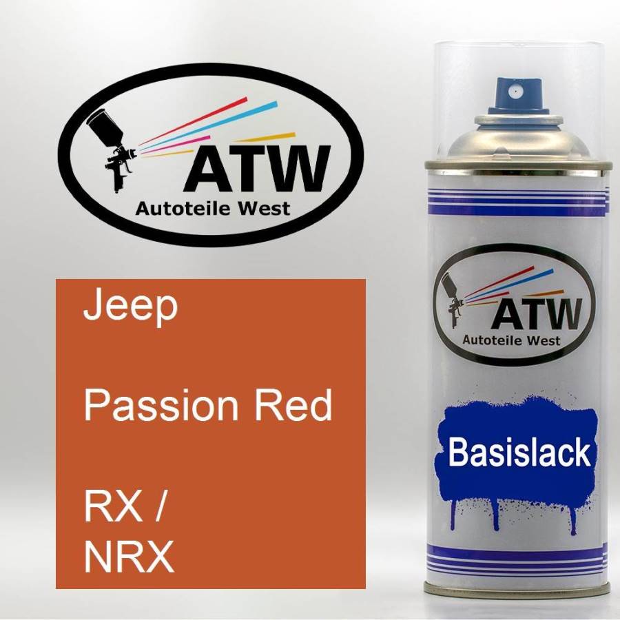 Jeep, Passion Red, RX / NRX: 400ml Sprühdose, von ATW Autoteile West.